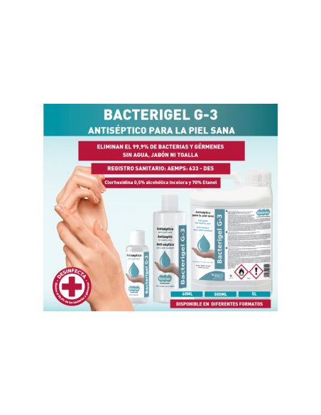 GEL HIDROALCOHÓLICO Bacterigel G-3 60ml