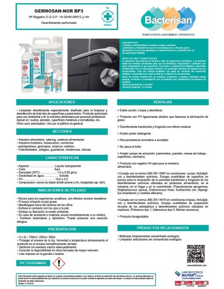 GERMOSAN NOR BP3 - Desinfectante perfumado 60ml