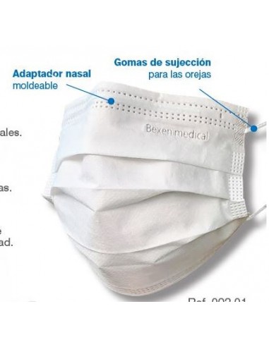 MASCARILLA BEXEN QUIRÚRGICA TIPO IIR pack 50...