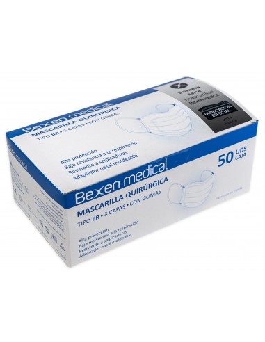MASCARILLA BEXEN QUIRÚRGICA TIPO IIR pack 50...