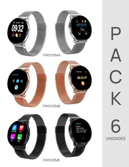 Pack 6 Smartwatch Eurofest FW0103